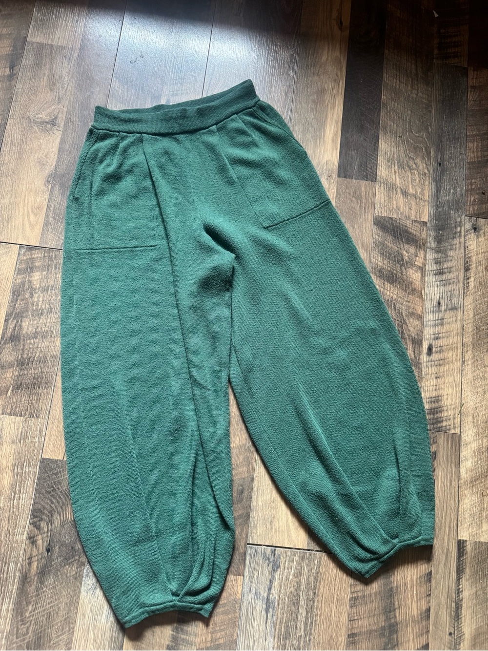 FP Beach Freya Green Knit Balloon Pants - Picture 1 of 11